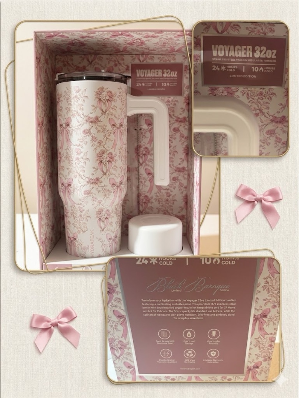 Limited Edition New In Box 32 oz Hydrapeak Voyager Tumbler